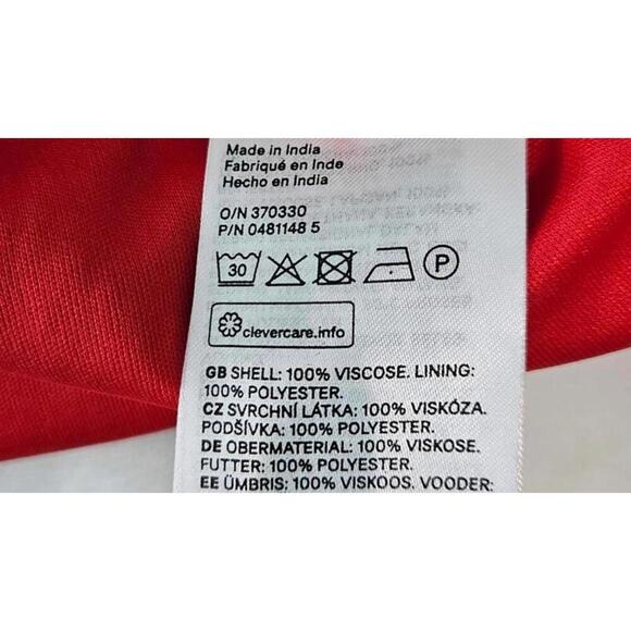 H&M Divided Women's Smocked Red Polka Dot Dress Size 6 - Picture 3 of 8